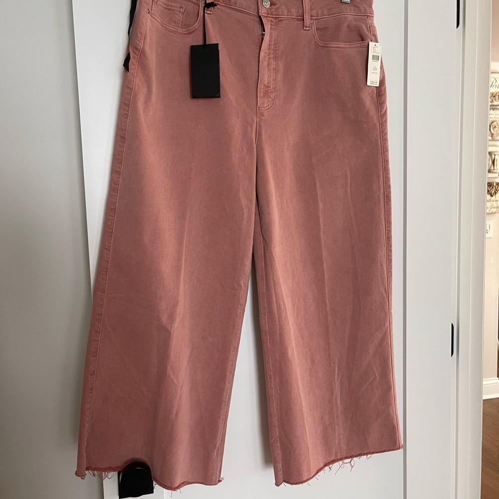 PAIGE Wide-Leg Jeans in Dusty Rose Pink - NWT